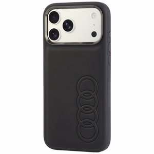 Audi TT -keinonahkasuojakuori laitteelle iPhone 18 Pro Max / 17 Pro Max, MagSafe-yhteensopiva – musta