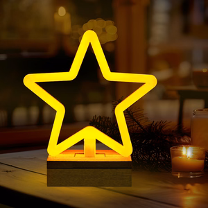 Forever Light Neon Wood jalusta LED Star lämmin valkoinen FLNW04