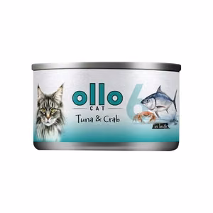 Ollo Cat No. 6 – kissan märkäruoka, tonnikalaa ja rapua liemessä, 70 g
