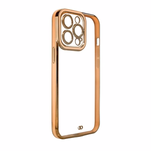 Muoti Kotelo Kotelo Samsung Galaxy A12 5G Gold Frame Gel Cover Gold