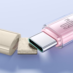 Joyroom S-A42 Crystal-Clear Series 60W USB-C - USB-C -kaapeli 1,2 m - valkoinen