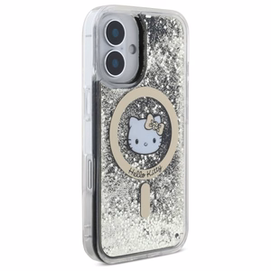 Hello Kitty Liquid Glitter Fever MagSafe Suojakuori iPhone 16:lle - kultainen