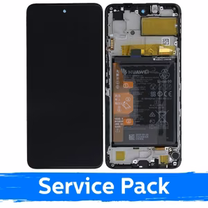 LCD-näyttö yhteensopiva Huawei P Smart 2021 / Honor Y7a / Honor 10X Lite musta kehyksellä (Service Pack)