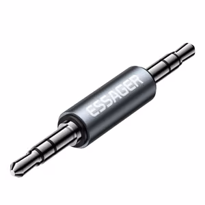 Adapter Essager "AuX" black (In: Male AUX / Out: Male AUX)