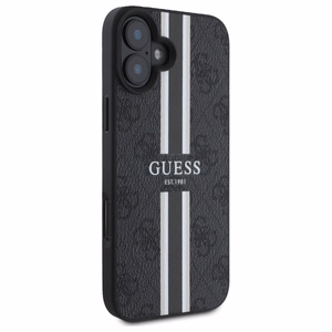 Guess 4G Printed Stripes MagSafe Suojakuori iPhone 16:lle - musta