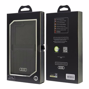 Audi Synthetic Leather MagSafe Suojakuori Samsung Galaxy Z Flip 6:lle - musta