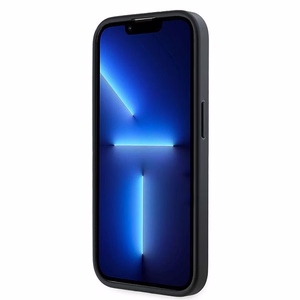 Karl Lagerfeld Diagonal Quilted Script Suojakuori iPhone 14 Pro:lle - musta