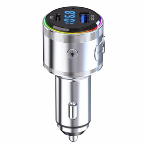 3mk Hyper -auton FM-lähetin latauksella, 48 W, QC/PD/PPS, USB 1C1A, hopea