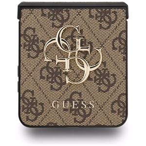 GUESS Suojakuori SAMSUNG Z Flip7 GUHCZF74GMGBR (PU Leather 4G Metal Logo) ruskea