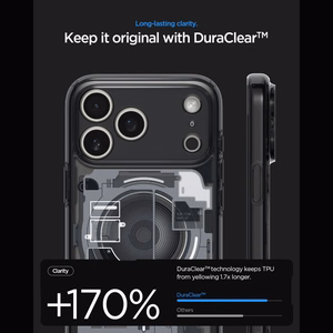Spigen Ultra Hybrid MagSafe Zero One -suojakuori iPhone 18 Pro / 17 Pro -malleille, musta