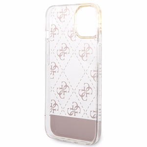 Guess GUHCP14MHG4MHP iPhone 14 Plus 6.7" vaaleanpunainen kovakuori 4G Pattern Script