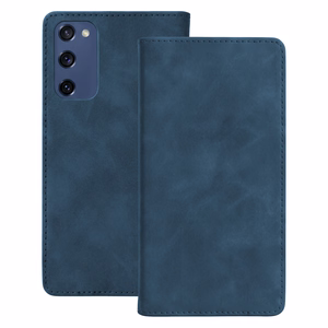Smart Suede suojakuori puhelimelle Samsung Galaxy S20 FE / S20 Lite / S20 FE 5G tummansininen