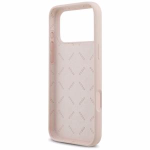 Guess Silicone Big 4G Script -suojakuori iPhone 17 Pro Max - pinkki