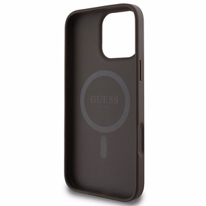 Guess 4G Printed Stripes MagSafe kotelo iPhone 16 Pro Max - ruskea