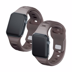 3mk-silikoniranneke Apple Watchille, 42/44/45/46/49 mm, Taupe, suuri koko