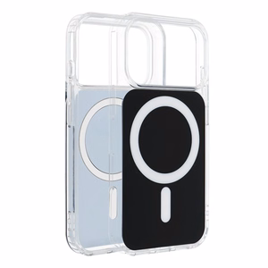 Case for iPhone 17 Pro / 18 Pro (low camera edge) Clear Fusion Mag Cover compatible with MagSafe black