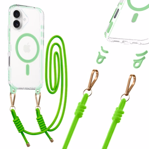 Tel Protect Strap Clear Suojakuori iPhone 17:lle vihreä