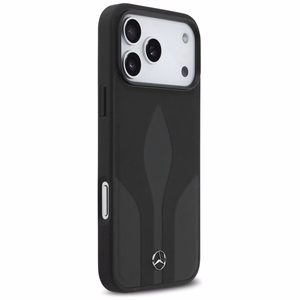 Mercedes Leather The Move MagSafe Suojakuori iPhone 17 Pro Max:lle - Musta