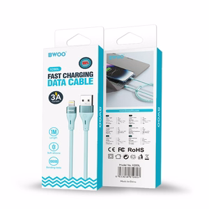 BWOO Cable USB - Lightning 1m 3A Minimalist Silicone White X280L