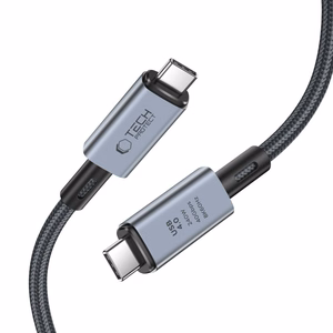 Tech-Protect UltraBoost Max USB-C 4.0 / USB-C 4.0 PD kaapeli 240W 8K 40Gbps 1m - harmaa