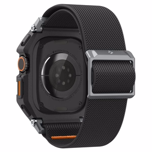 Spigen Lite Fit Pro -ranneke ja panssarilasinen näytönsuoja Apple Watch Ultra 49 mm -mallille, mustat