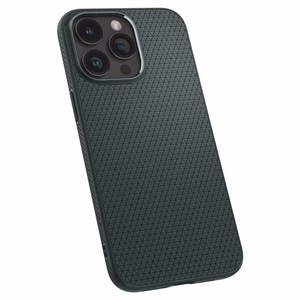 Spigen Liquid Air Suojakuori iPhone 15 Pro Max:lle - syvänvihreä