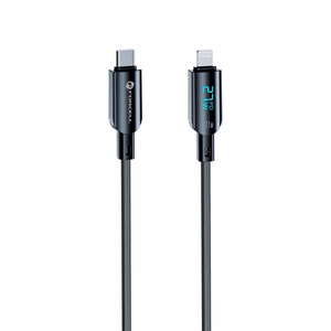 Kaapeli USB C - Lightning Forcell F-Energy PD 3A 27W Digital 1,2 m C276 musta