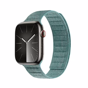Crong Melange -magneettiranneke Apple Watchin 38 / 40 / 41 mm:n ja 42 mm:n (Series 10 / 11) malleille, turkoosi meleerattu