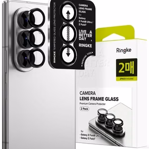 Ringke kamerakehyksen suoja mallille Samsung Galaxy Z Fold 7/8 Ultra, 2 kpl – musta
