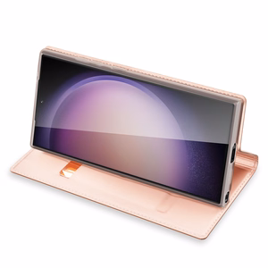 Dux Ducis Skin Pro kotelo Samsung S24 Ultra läpällä - vaaleanpunainen