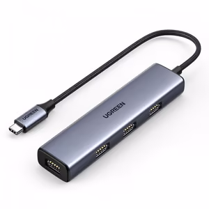 Adapter Ugreen "2-in-1" Silver (Input: Type-C / Output: 4-USB)