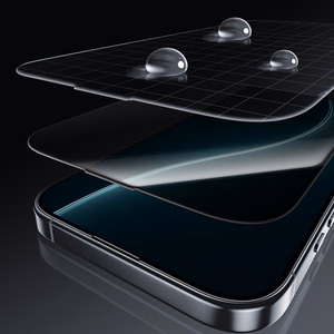 Benks Karkaistu lasi Glass Warrior Privacy iPhone 17/16 Pro:lle musta