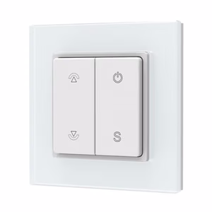 Skydance PF1(G) lasinen 4-painikkeinen seinäasenteinen RF-himmenninkaukosäädin, 1 alue