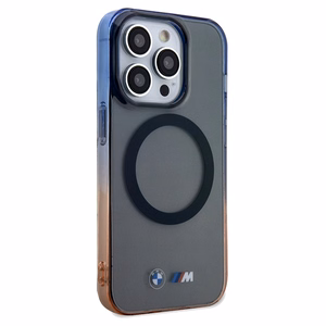 BMW Gradient Bumper MagSafe -suojakuori iPhone 15 Pro Maxille - harmaa