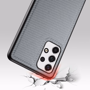Dux Ducis Fino kotelo on valmistettu nylon materiaalista Samsung Galaxy A73 sininen