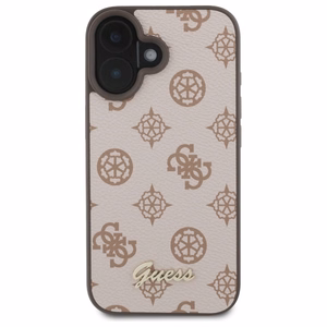 Guess Peony Script MagSafe Suojakuori GUHMP16SPGPYSW iPhone 16:lle - Ruskea