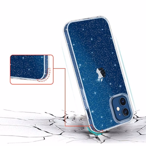 Crystal Glitter Suojakuori iPhone 12 Pro Max hopeinen