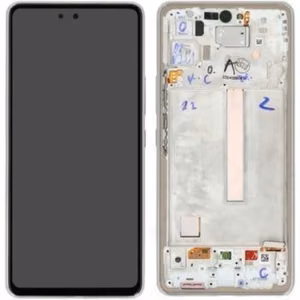 LCD screen Samsung A536 A53 5G 2022 with touch screen and frame Awesome Peach original (service pack)