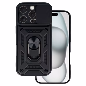Slide Camera Armor Suojakuori iPhone 16 Pro Max:lle - musta