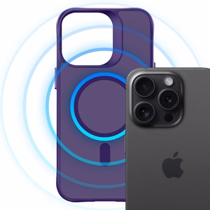 3mk Smoke MagCase iPhone 16 Pro Max:lle violetti-puoliläpinäkyvä