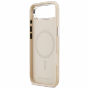 Karl Lagerfeld Karl & Choupette Pins MagSafe Case for iPhone Air - Beige