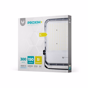 Forever Light PROXIM+ LED floodlight, 300 W, 6500 K, 45,000 lm, 230 V, IP65, 150 lm/W – 5-year warranty