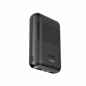 Ksix Powebank Mini 10000mAh 10W+cable USB-A USB-C, musta
