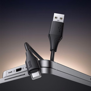 Hoco silikoninen USB-A - USB-C -kaapeli 3A 1 m X124 - musta