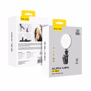 Blavec Selfie Ring lamppu Aura Mini LED P-60 pidike (LPP60-KLB) musta