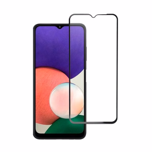 Tempered glass to Samsung Galaxy A22 5G (full glue / case friendly) Blue Star 5D black