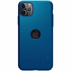 Nillkin Super Frosted Shield suojakuori laitteelle Apple iPhone 11 Pro Max, logoaukolla, riikinkukonsininen
