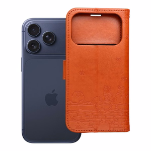 MEZZO Book Suojakuori IPHONE 17 PRO kissat ruskea