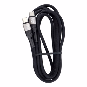 Kaapeli USB C - USB C Blue Star 3A 60W PD QC4.0 punoksella 2 m TFK-DC-004 musta