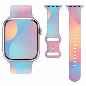 Silikonihihna Apple Watch 42/44/45/49MM (97+110) sateenkaari